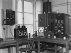 Sveriges första rundradiostation. Uppförd vid Telegrafverkets Undervisningsanstalt 1922.