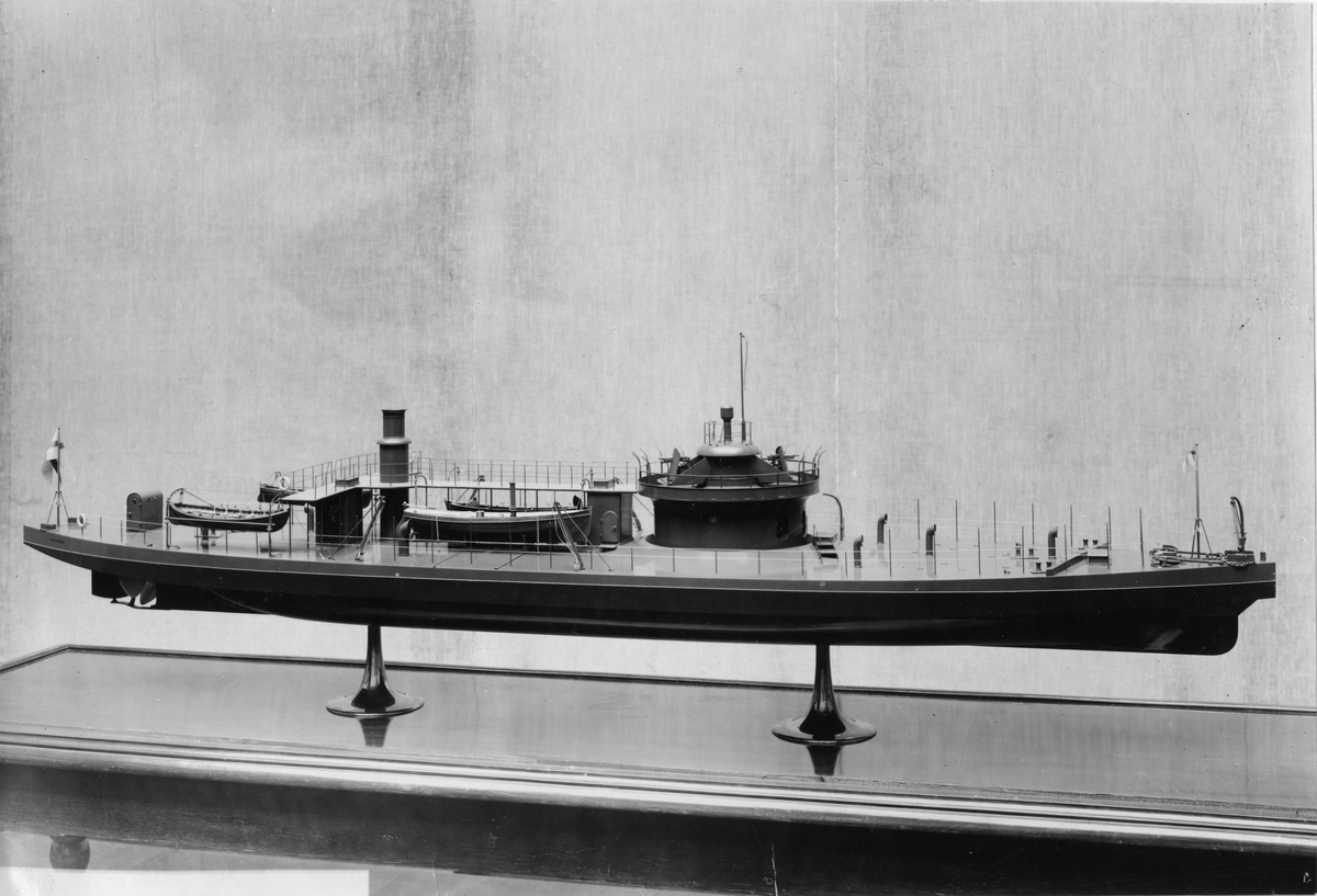 Monitoren John Ericsson. Modellen finns på Marinmuseet i Stockholm.