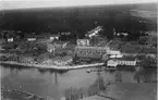 Bultfabriks Aktiebolaget i Halstahamma. Flygfotografi över fabriken 1924.