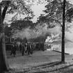 Liljeholmens Stearinfabrik. Jubileumsfesten 16 september 1939. Ångslupar transporterade gästerna till och från Tekmus brygga. De avgick från och återvände till Nybroviken och Tegelviken.