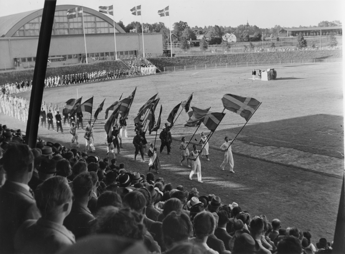 Sandvikens Järnverk (Sandvikens Jernverk). Medborgarfest på Jernvallen 1937.