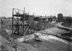 Kafveltorps bergverk i Västmanland. Turbinhuset efter branden 13 juni 1896.