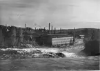 Munkfors Bruk i Värmland. Kallvalsverket på Laxholmen i Klarälven, 1930.