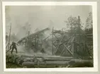 Från spelhusbranden vid Pellegruvan 1919.