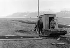 Sveagruvan. Koltransport från gruvan till samhället 1918.