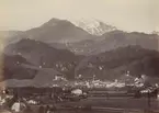 Ur album: Utländska Resan 1900 I. Vy över Salzkammergut med staden Hallein.