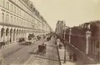 Ur album: Utländska Resan 1890. Gatan Rue de Rivoli, Paris.