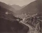 Ur album: Utländska Resan 1890. Vy över Andermatt, Schweiz.