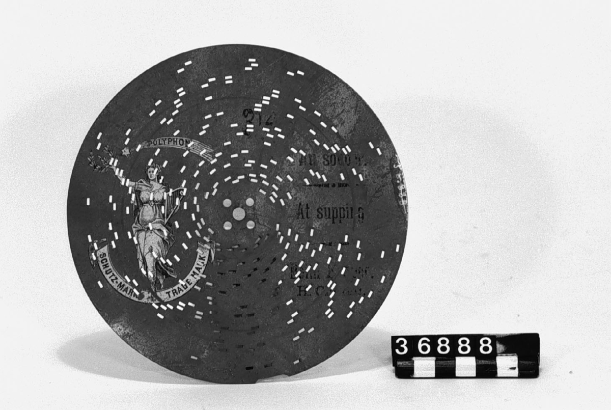 Skivor av märket "Polyphon". Au Souper. Kompositör oläslig. 314.