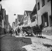 Skioptikonbild med motiv från Rothenburg.
Bilden har förvarats i kartong märkt: Rothenburg V. 1902.