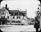 Skioptikonbild med motiv från Lübeck.
Bilden har förvarats i kartong märkt: Resan 1907. Lübeck 8. 2