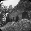 Skioptikonbild med motiv v borg i Oberwesel. Burg Stahleck?
Bilden har förvarats i kartong märkt: Resan 1904. Oberwesel II.