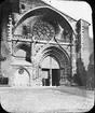 Skioptikonbild med motiv av katedralen Cathédrale Saint-Étienne de Toulouse.
Bilden har förvarats i kartong märkt: Höstresan 1907. Toulouse 7.No 17 XIII. Text på bild: 