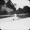 Skioptikonbild med motiv från gata i Rothenburg.
Bilden har förvarats i kartong märkt: Vårresan 1910. Rothenburg. XXIII. Text på bild: 