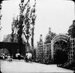 Skioptikonbild med motiv från Bayerischer Platz i Schöneberg, Berlin.

Bilden har förvarats i kartong märkt: Vårresan 1910. Berlin. II. Text på bild: 