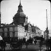 Skioptikonbild med motiv av Iglesia de las Calatravas, Madrid (Spanien).
Bilden har förvarats i kartong märkt: Höstresan 1910. Madrid 9. N:2. Text på bild: 