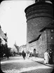 Skioptikonbild med motiv från Nürnberg.
Bilden har förvarats i kartong märkt: Resan 1910. Nürnberg 10. XVIII. Text på bild: 