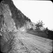 Skioptikonbild med motiv av landsväg vid Auer i provinsen Bolzano-Bozen i norra Italien.
Bilden har förvarats i kartong märkt: Höstresan 1909. Bozen. Auer. 8. No: 18. Text på bild: 