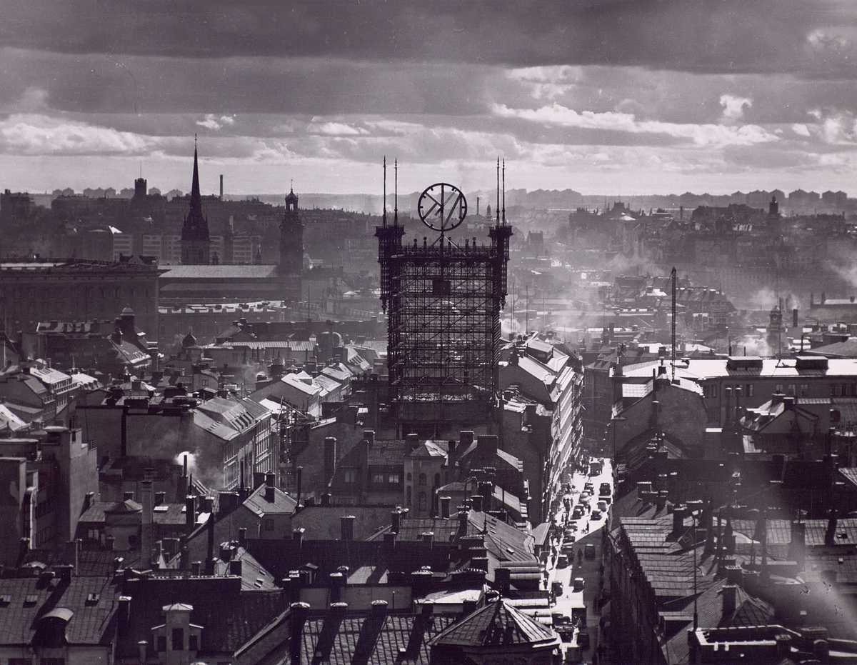 Telefontornet vid Malmskillnadsgatan i Stockholm, september 1952.