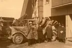 Statens Betongdelegerade på besök vid Aktiebolaget Betongindustri i Hornsberg, Stockholm, omedelbart efter starten i april 1932.