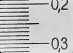 Mikrofotografering av mjölk. Skala. 1 litet delstreck = 0.01 mm. Prov nr. 32.