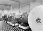 Elektriska maskiner. Kompressorsal. Hög- och lågtryckskompressor samt gasmätare.