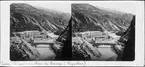 Stereoskopfotografi på glas, vy över Engadinedalen, Schweiz.
