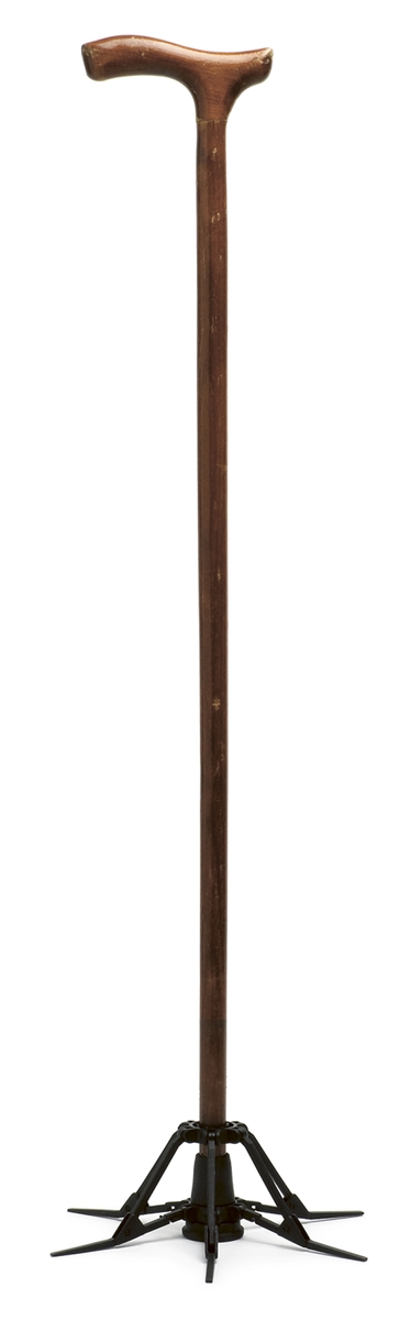 Käppstödet monteras på en käpp eller krycka och möjliggör att få dem fristående. Stödet fungerar som ett upp-och-nervänt paraply. 6 st ben är fästade på en ring upp- och nertill. När den övre ringen trycks ner fälls benen ut och när ringen dras tillbaka, följer benen med upp.