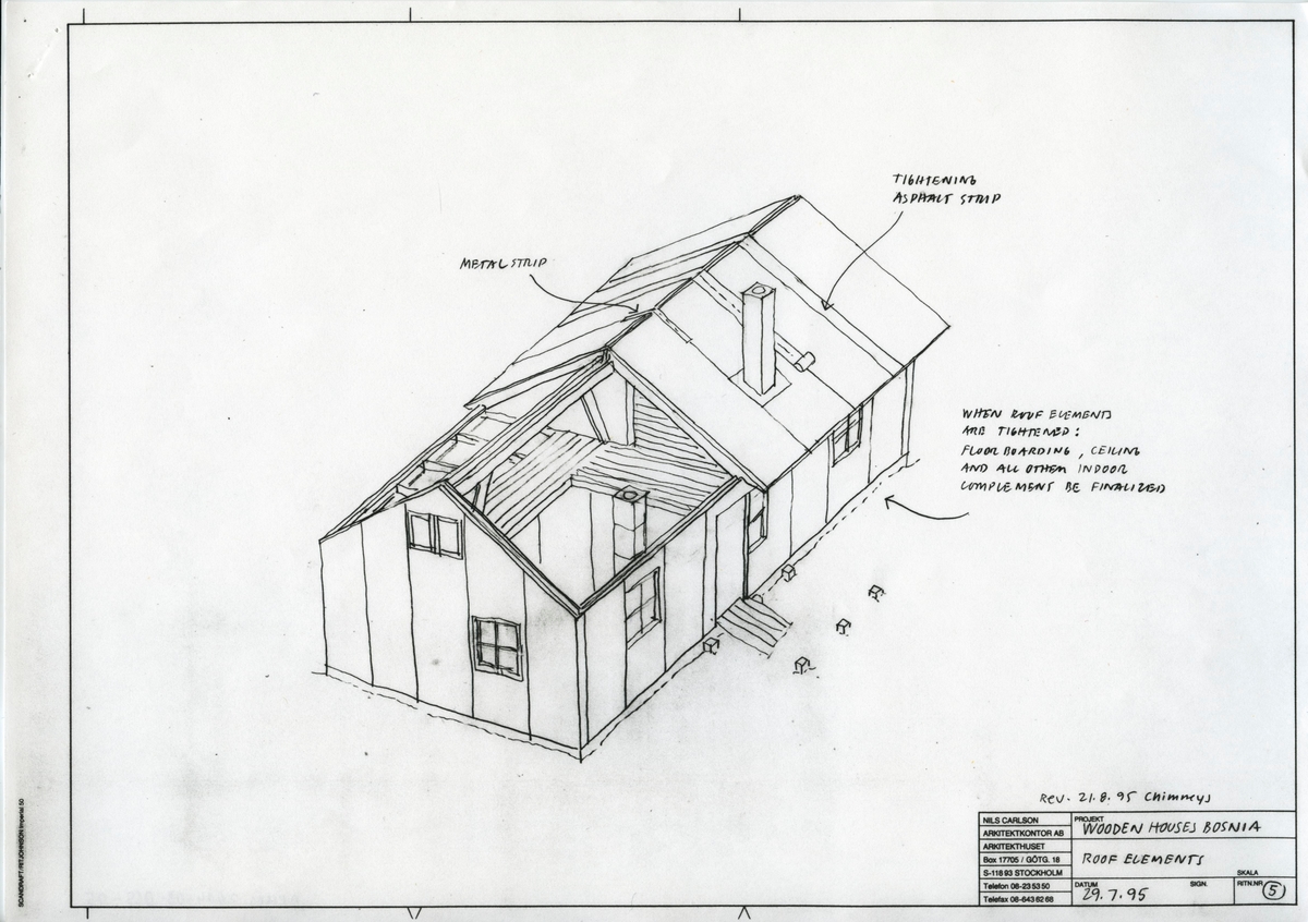 Typhus, bostadsgrupp
SIDA Housing
Takelement, ritning nr 5