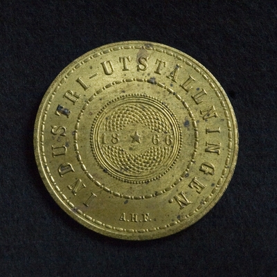 Inträdespollett till Skandinaviska industriutställningen 1866