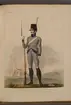 Plansch med uniform för Åbo läns infanteriregemente, ritad av Frederic Eben i boken The Swedish Army, utgiven 1808.