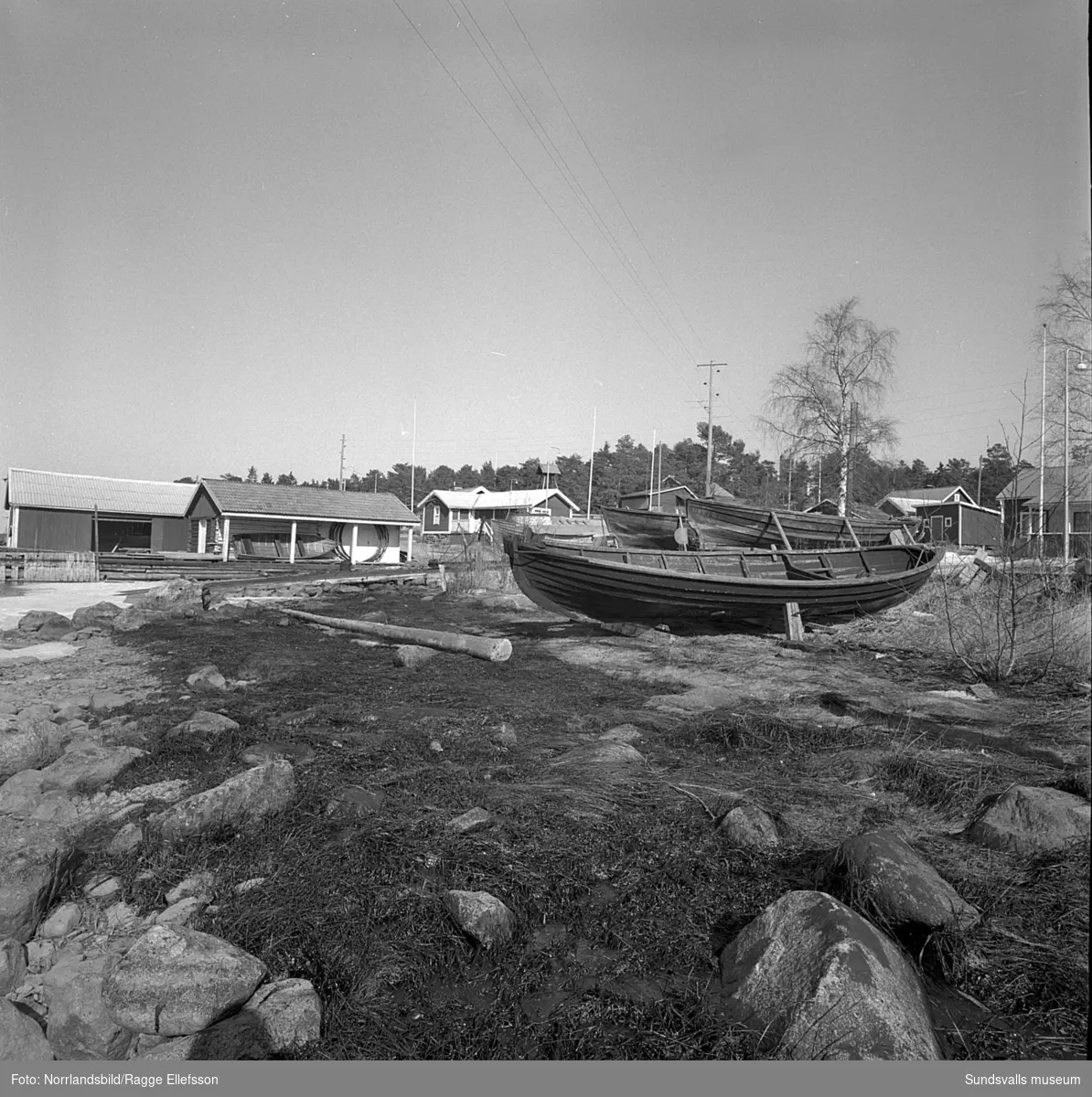 Oljeskadad kust vid Havstoviken och Spikarna på Alnö efter den norska oljetankern Gogstad som strandade och bröts sönder vid Bremö kalv den 1 december 1964.