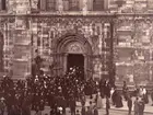 Prästmötet i Lund 1900, folksamling utanför Lunds domkyrka, foto: Lina Jonn Lund,4727.