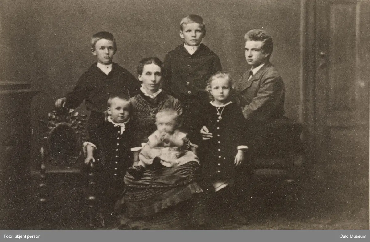 familiegruppe, kvinne, gutter5, jente