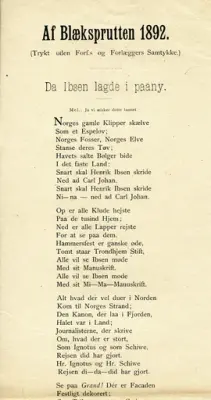 Leilighetsvise "Af Blæksprutten 1892"
