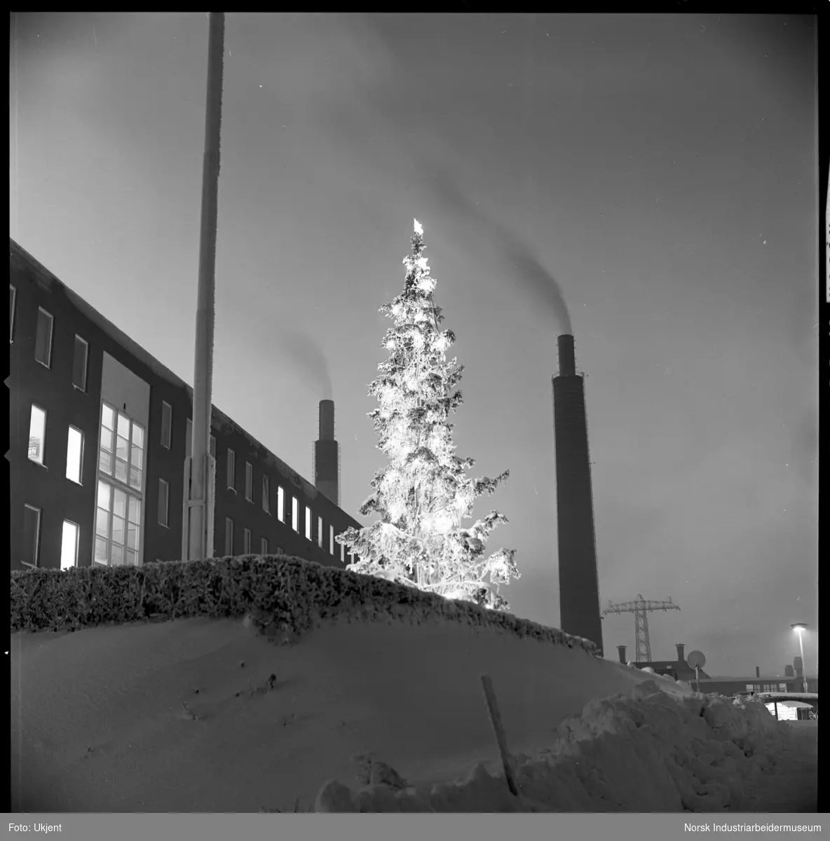 Julestemning ved kontorbygget.