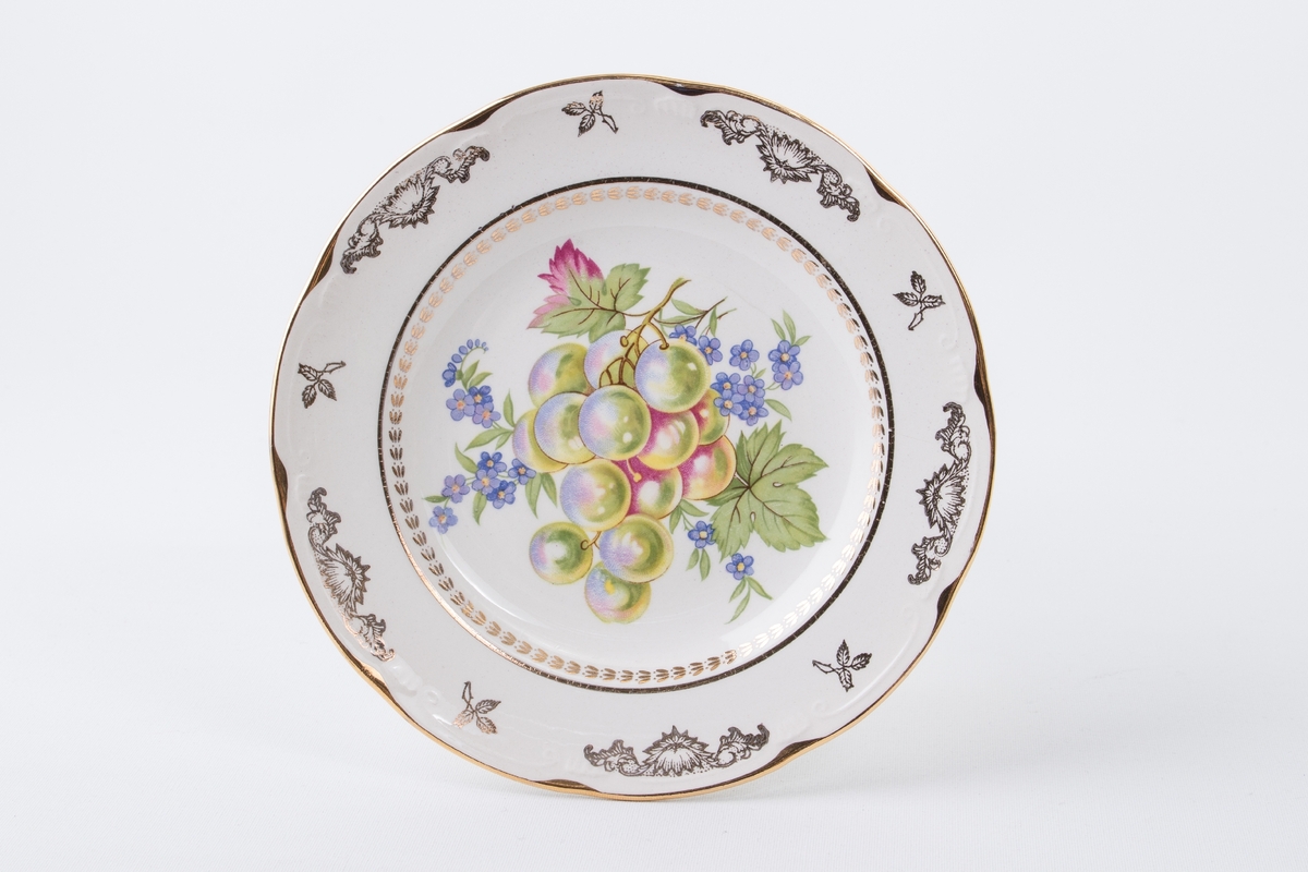 6 ulike motiv; frukt, blomster/blader.