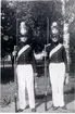 Kulturhistoriska festtåget och Festspelet i Falköping den 5 augusti 1934. Infanterister i 1828 års uniform.