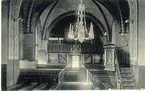 S:t Olofs kyrka. Äldre interiör mot läktaren före restaureringen 1926.
