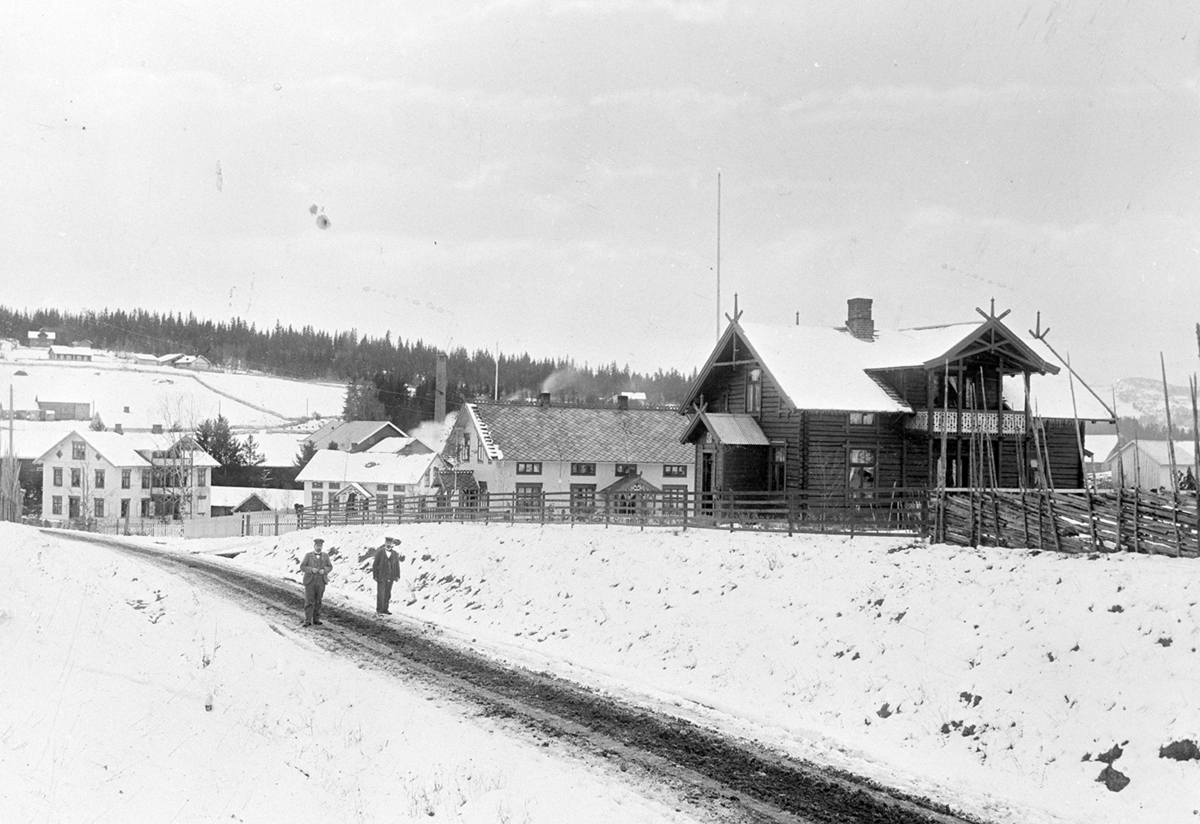 Gaupen, Ringsaker, bebyggelse, vinter.
