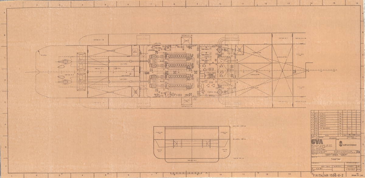 Tanktak till isbrytaren ODEN.