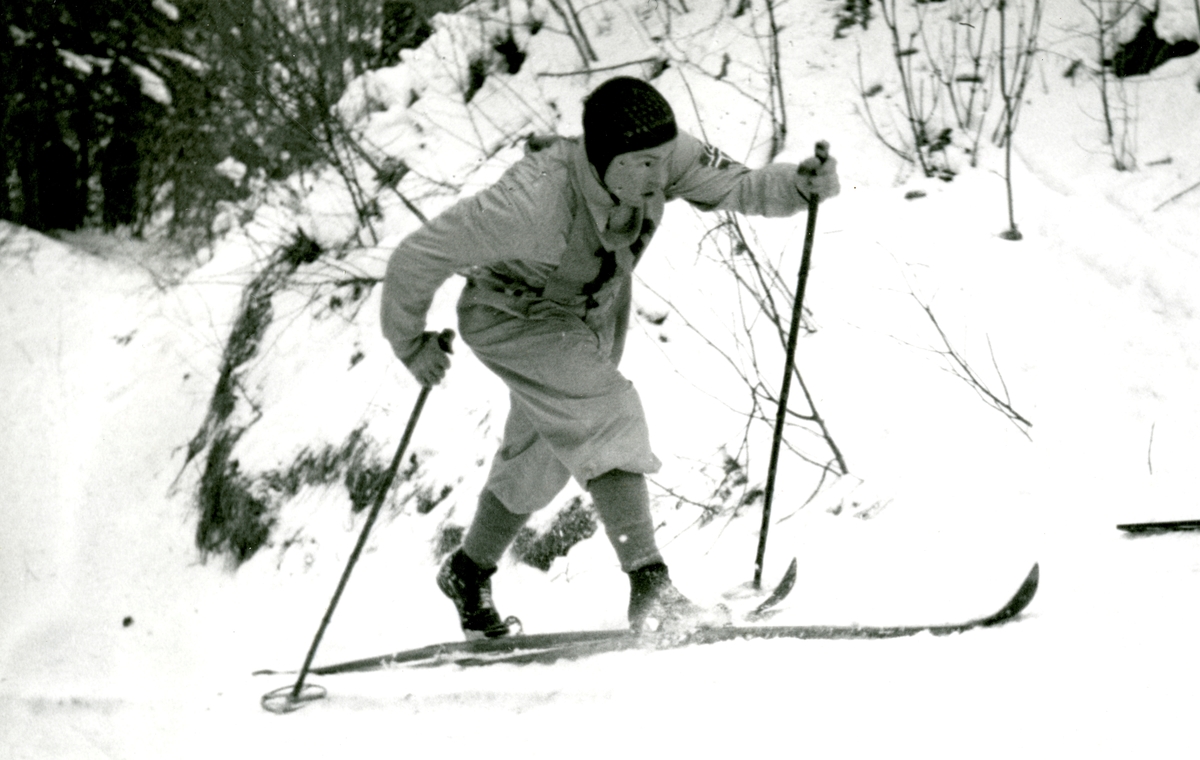 Norwegian cross country skier in OG at Gramisch
