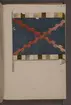 Avbildning i gouache föreställande fana tagen som trofé av svenska armén. Den avbildade fanan finns bevarad i Armémuseums samling, för mer information, se relaterade objekt.