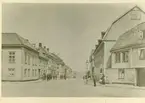 Hörnet av Stortorget och Norra smedjegatan före branden 1887.