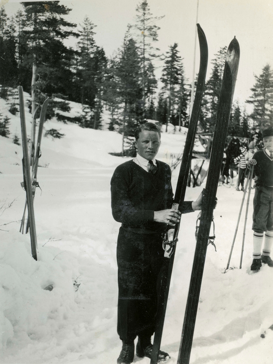 Skier Sverre Kolterud at Hannibalbakken