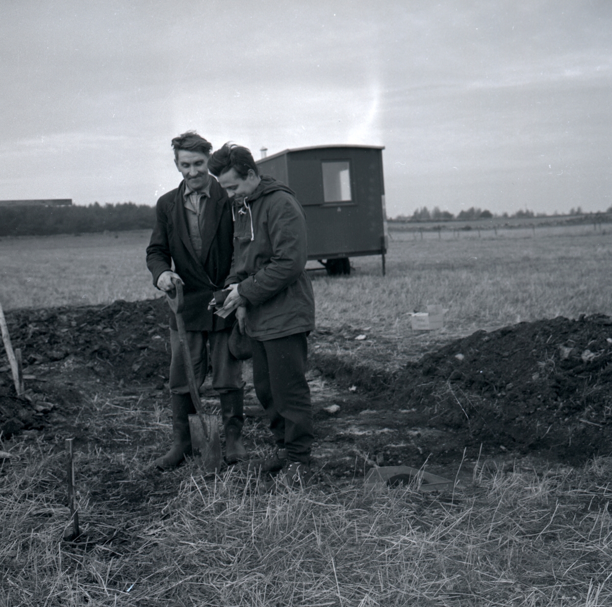 Ulf Erik Hagberg vid Skedemosse oktober 1959.