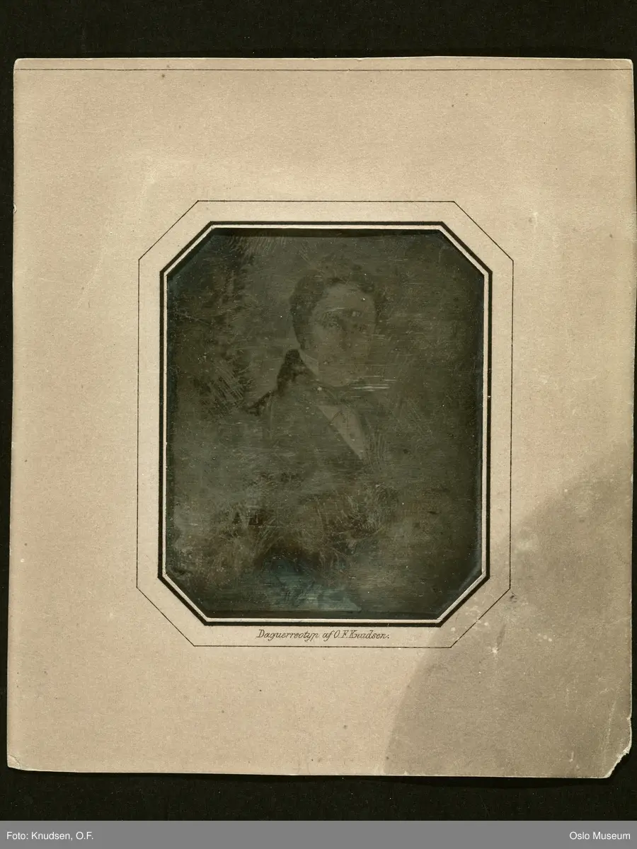 daguerreotypi, portrett, mann, brystbilde