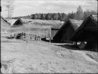 Sjöbodar och fiskenät, Tuskö, Uppland