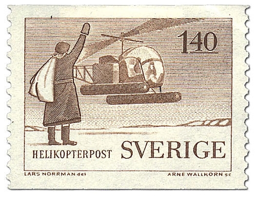 Helikopter och poststationsmästare.