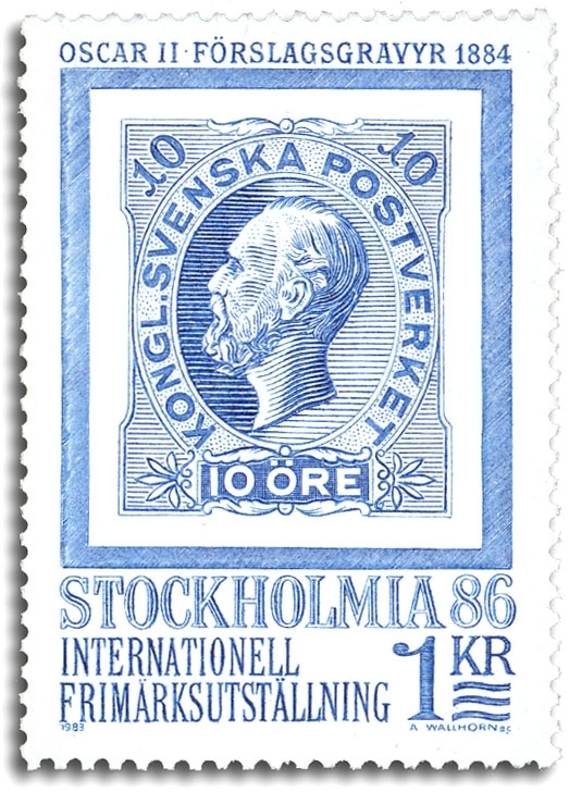 Oscar II, Förslagsgravyr 1884.